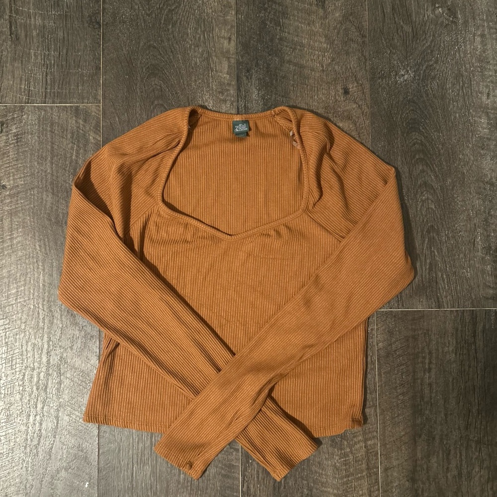 Orange ripped long sleeve
